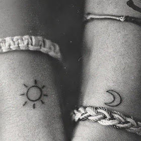 ♥ ♫ This would be a cool cousin tattoo for my cousin and I. When we were little we had a "band" called Solar Eclipse, he was the moon, I was the sun ♥ ♫ ♥