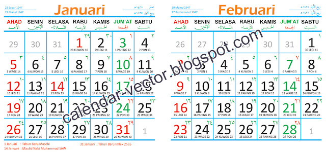 ) dilengkapi kalender Jawa, Pasaran, Pranoto mongso dan Hijriyah 1435