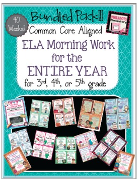 http://www.teacherspayteachers.com/Product/ELA-Morning-WorkBell-Work-BUNDLE-PACK-40-WEEKS-ENTIRE-YEAR-Monthly-Themed-1317892