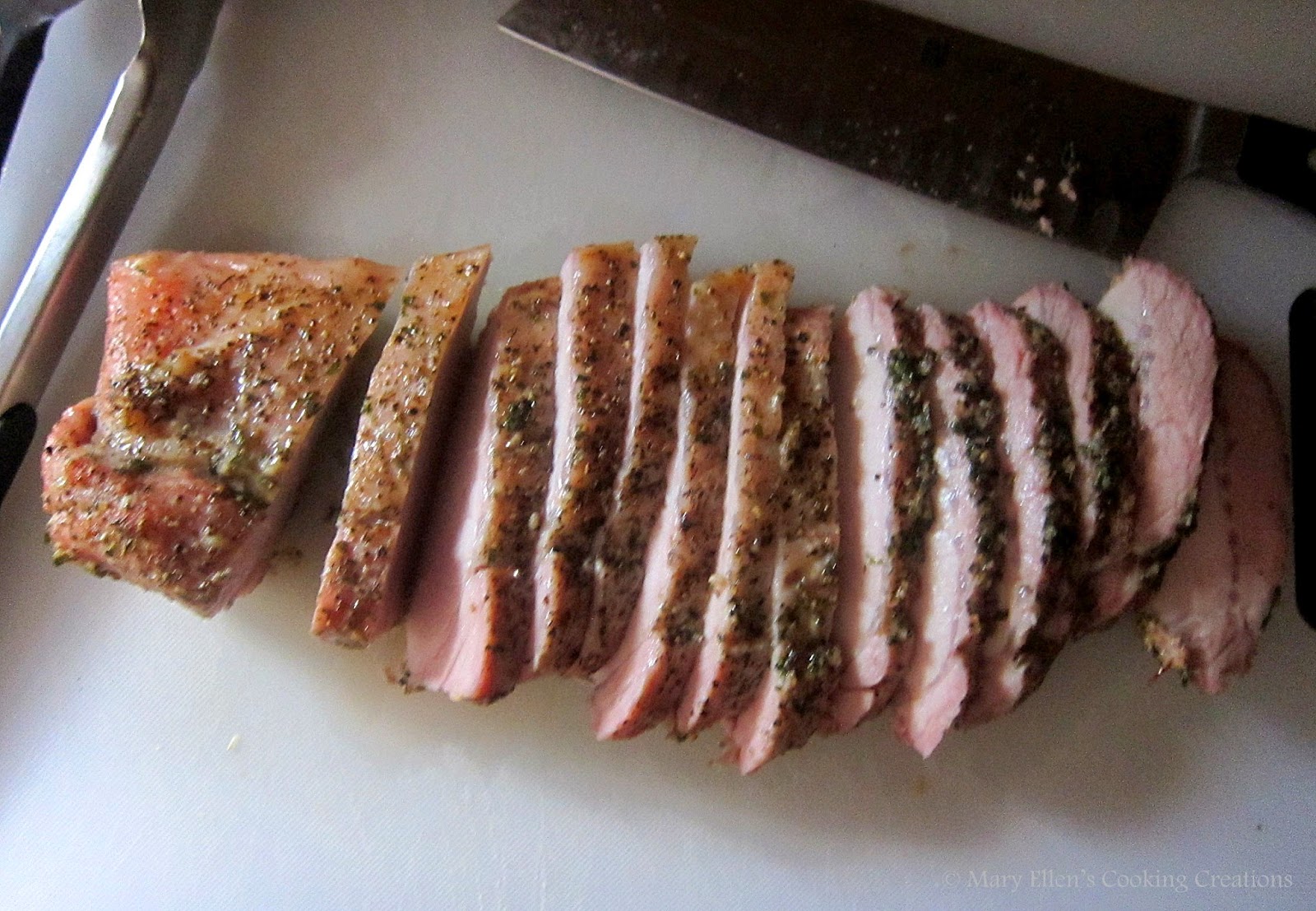 Mary Ellen's Cooking Creations Garlic and Herb Rubbed Roast Pork Loin