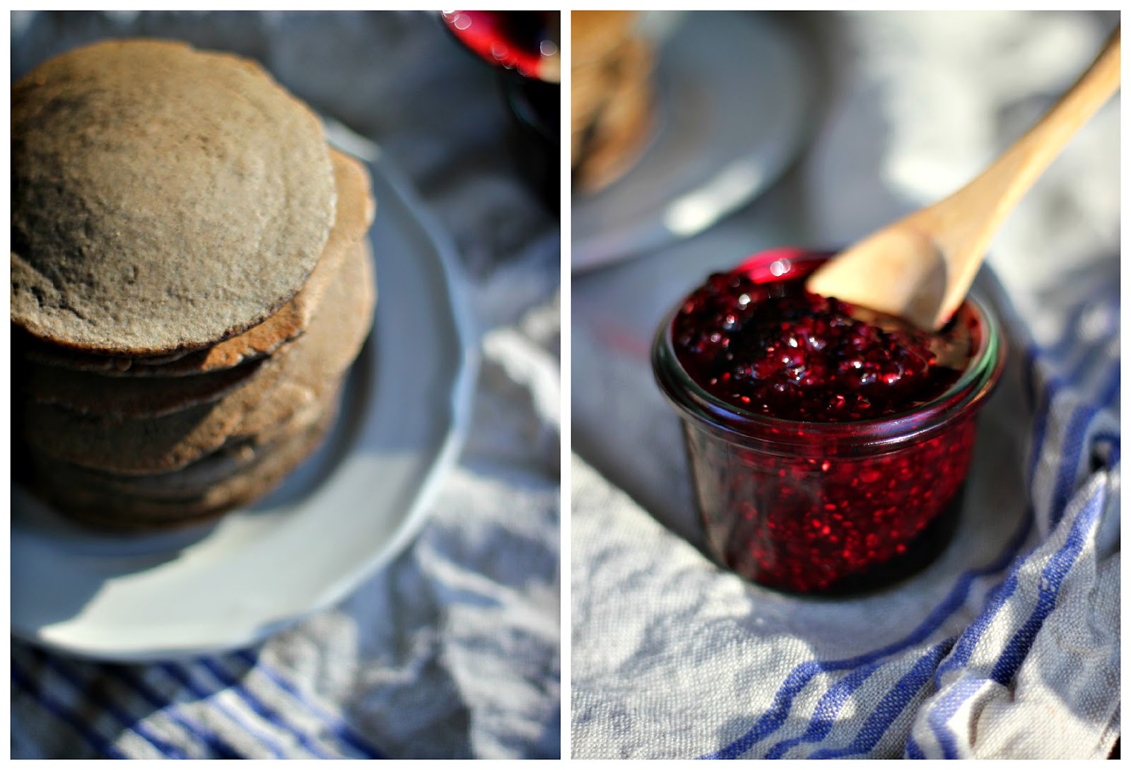 Cinnamon Quinoa Pancakes with Blackberry Chia Jam Wholehearted Eats