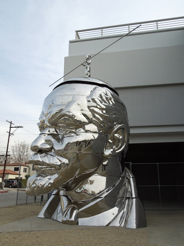 Giant Lenin Head sculpture