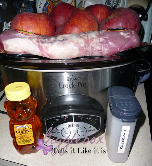 delicious crock pot/slow cooker apple pork loin recipe, 