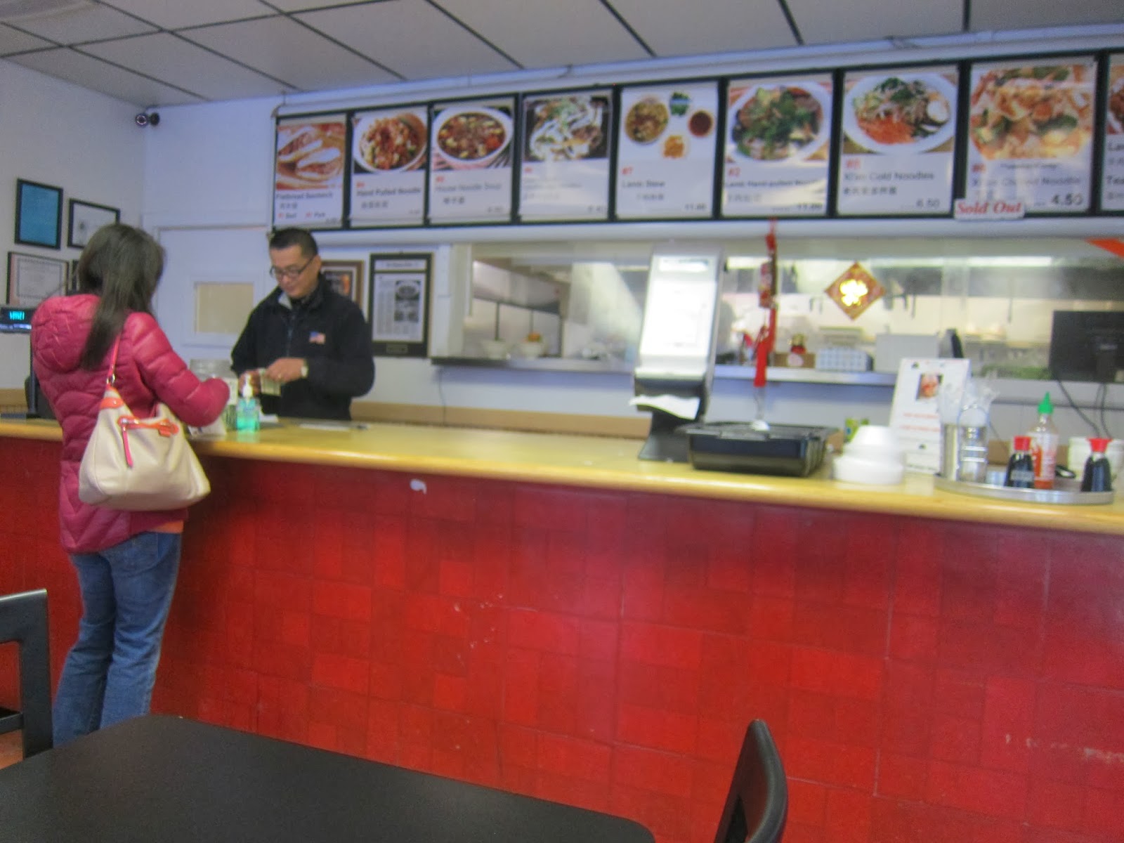 MamiEggroll Fresh hand pulled noodles at Gene's Chinese Flatbread Cafe