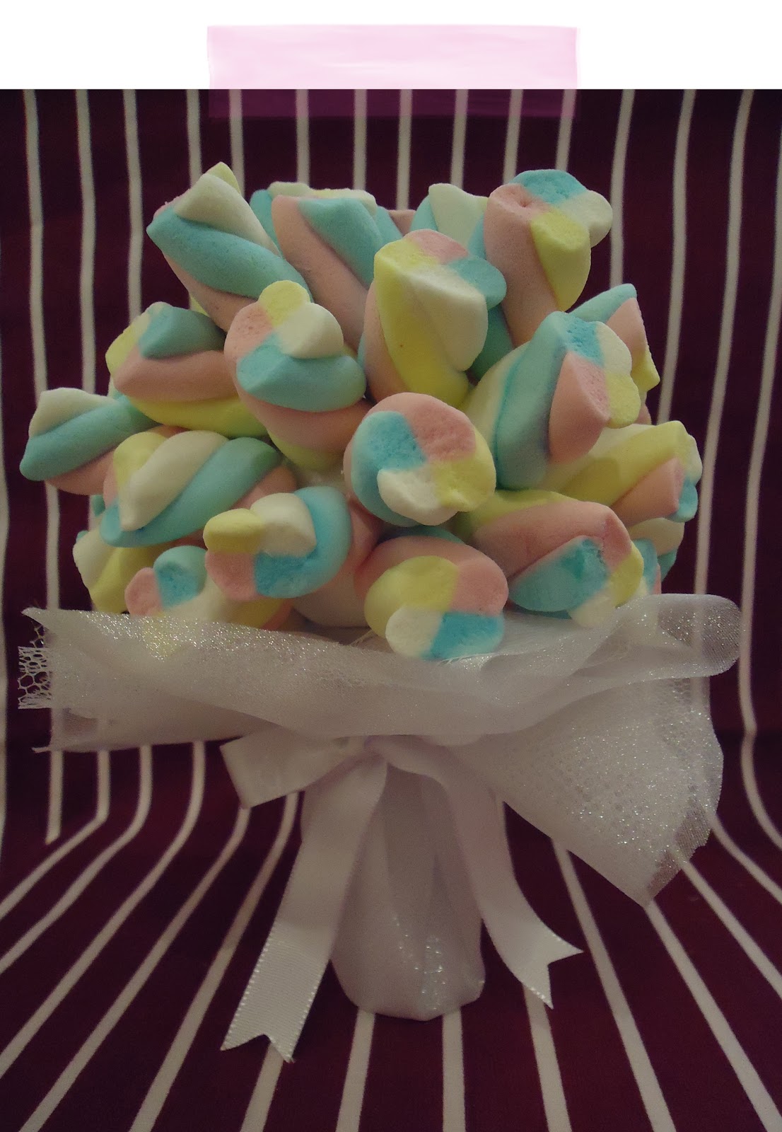 Sim...eu aceito Faça você mesma...Bouquet de Marshmallow
