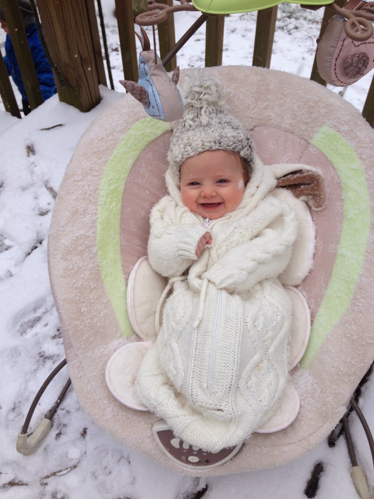 3 month old baby in snow