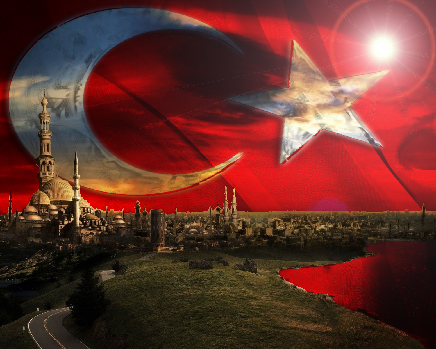 manzarali turk bayraklari 12