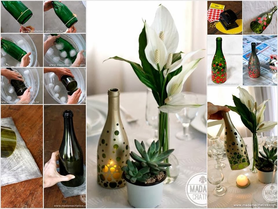 Ideas & Products How to make a candle holder from a glass bottle