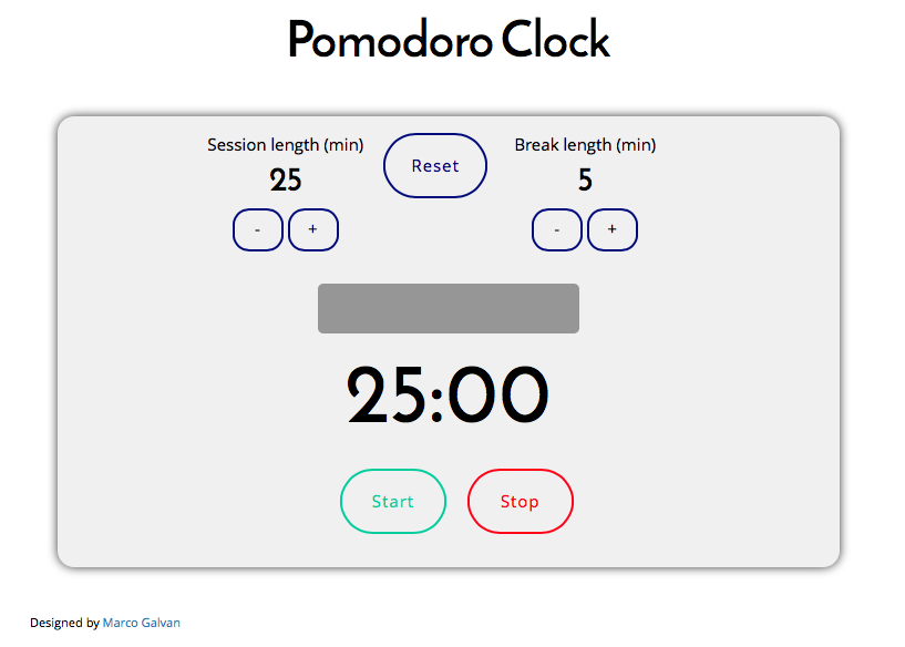 Pomodoro clock