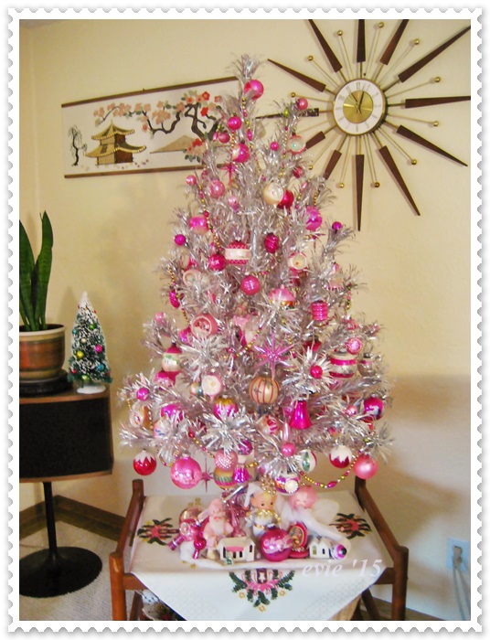 This Is My Little 4 Foot Evergleam Crimped Aluminum Tree Dressed In Pretty Pink Vintage Ornaments I Have Collected Over The Years This Is My Little 4 Foot Evergleam Crimped Aluminum Tree Dressed In Pretty Pink Vintage Ornaments I Have Collected Over The Years