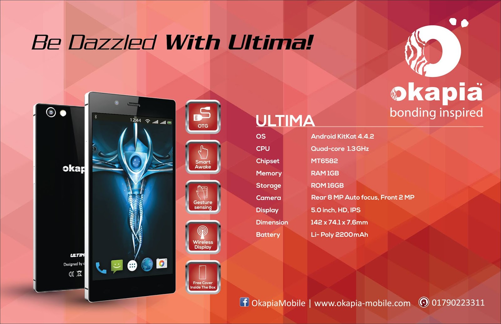 Okapia ULTIMA SMART / ANDROID Mobile Phone Full Specifications And