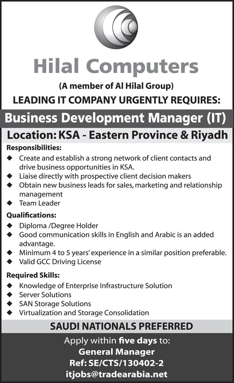 Jobs in Bahrain and Middle East April 2013