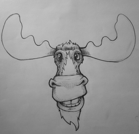 Create a blog: moose head sketches