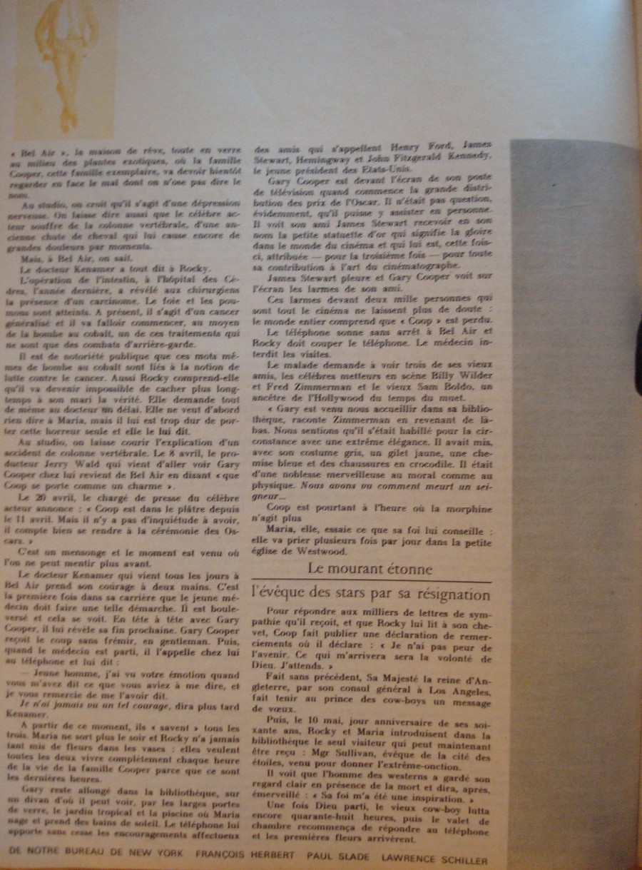 Paris Match de mai 1961 sur la mort de Gary Cooper Paris+match+cooper+61+19