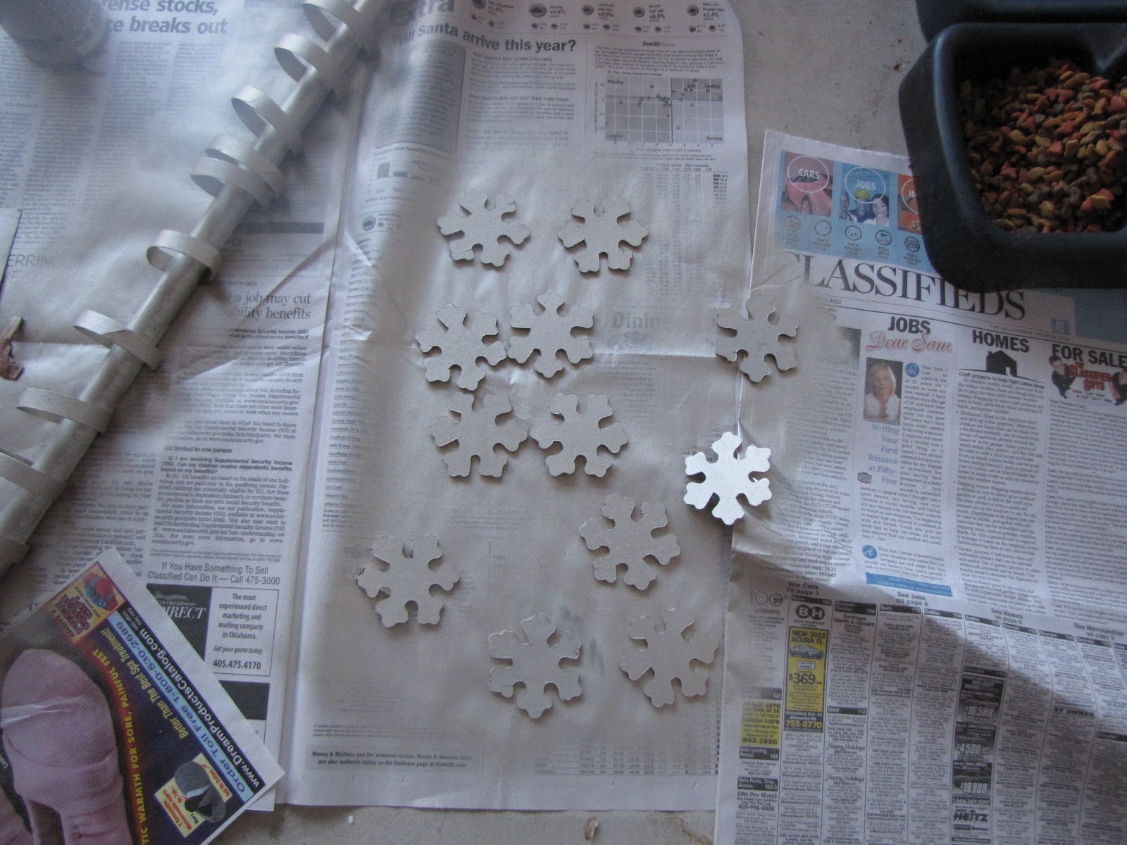 Julie's Exhausting Adventure DIY Snowflake Napkin Rings