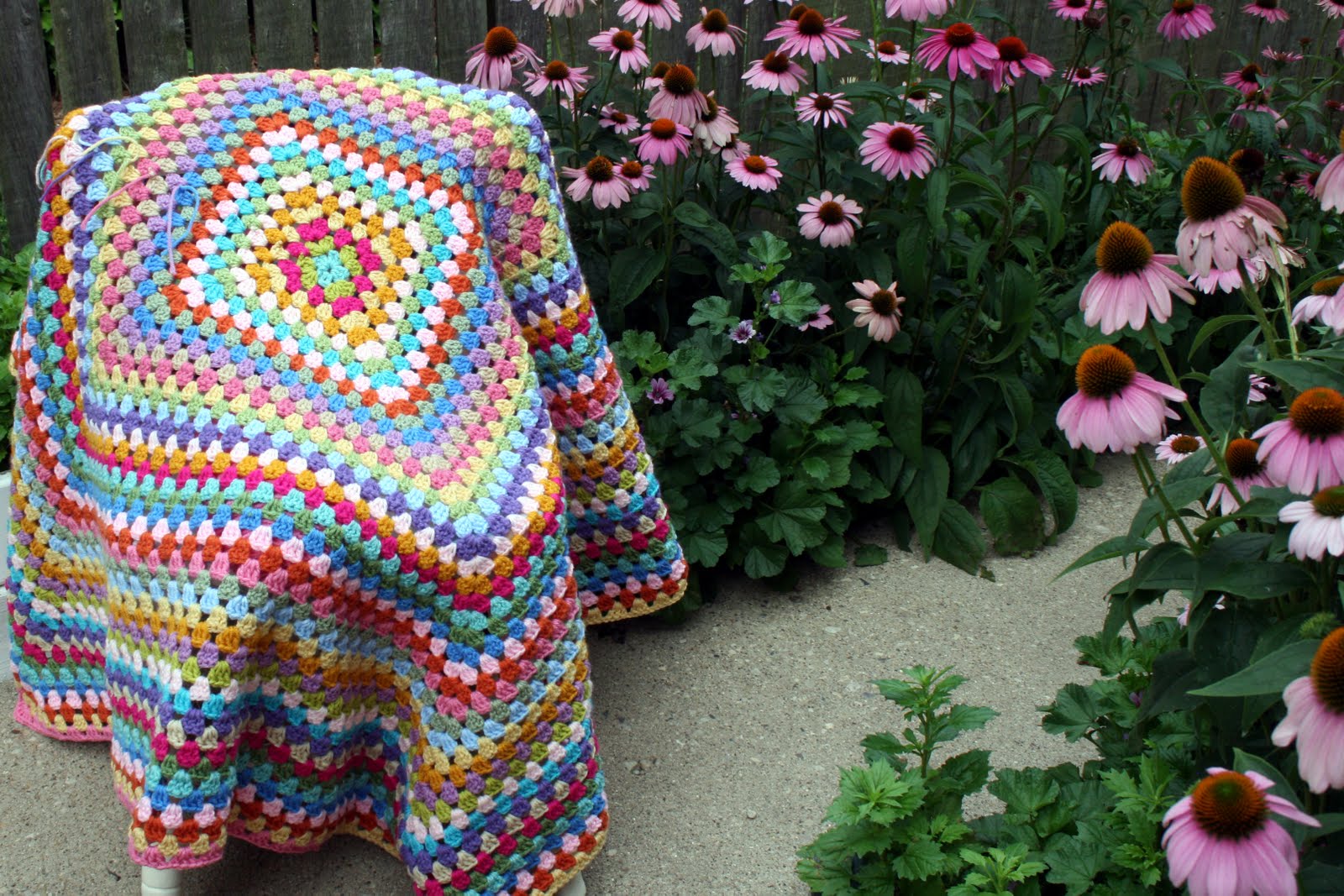 Priscillas Giant granny square blanket progress