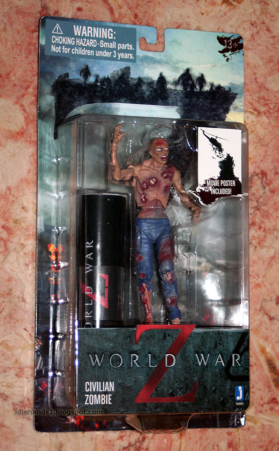 Jazwares NEW World War Z Civilian Zombie Figure 18cm 