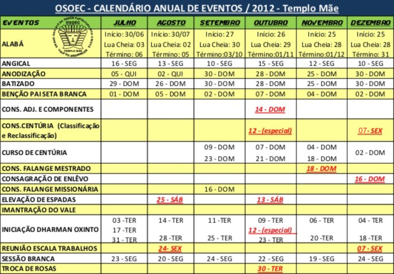 Calendario 2012 Informando A Lua