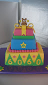 Bright Coloured 60th Birthday Cake