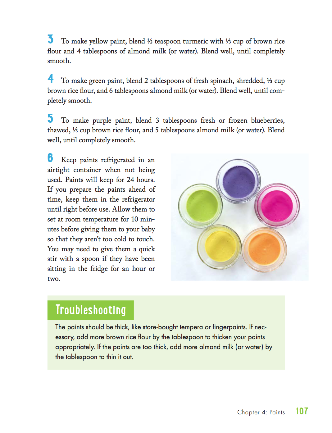 Natural Dye NoCook TasteSafe Homemade Paint Recipe for Babies and