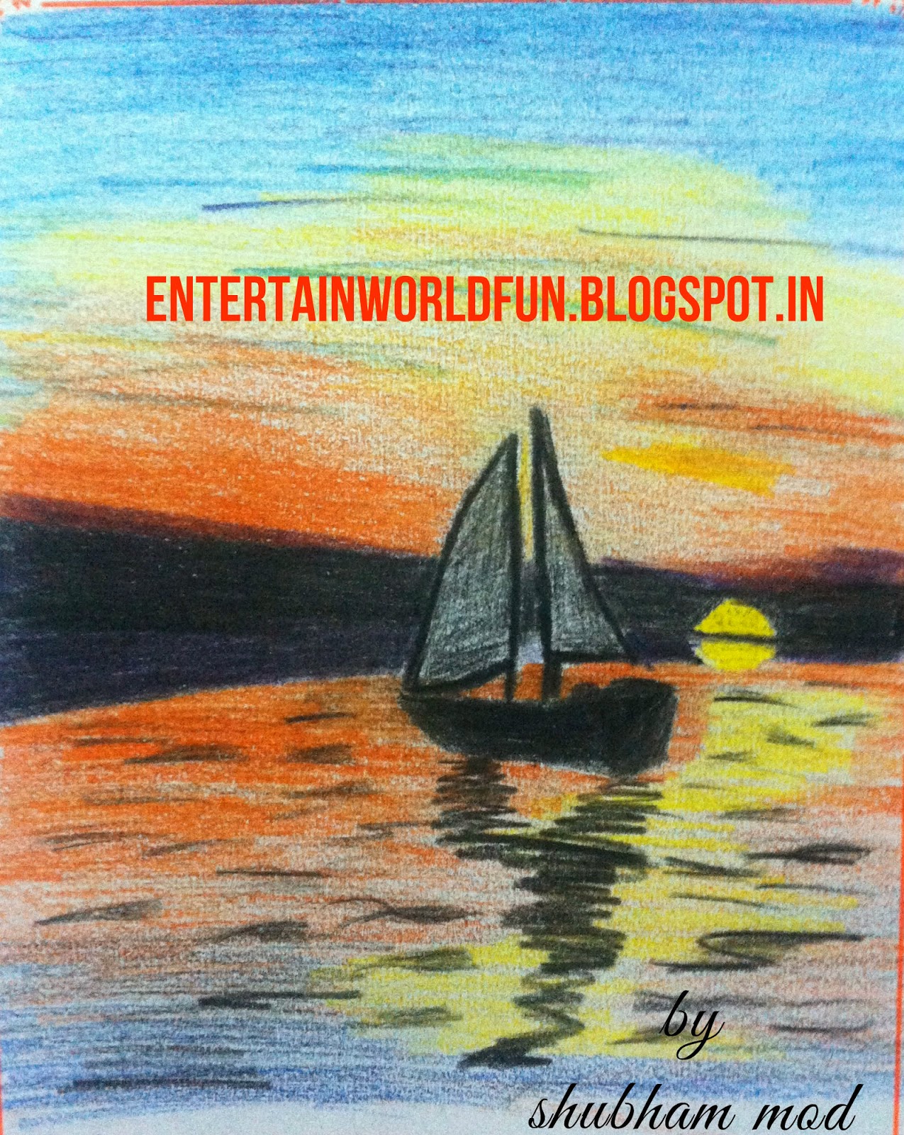 Best Scenery Painting By Pencil Color Artist From India Expert In Fine Pencil Shading Sketching Drawing 3d Art