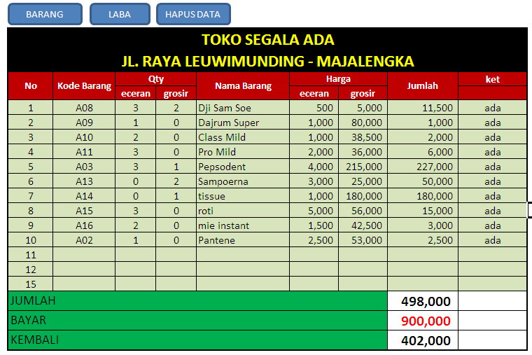 Aplikasi Excel Data Gereja Gratis Peatix