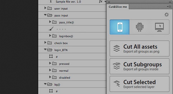 Cut n Slice plugin for Photoshop