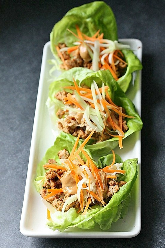 Cooking Pinterest Lettuce Wraps with HoisinPeanut Sauce