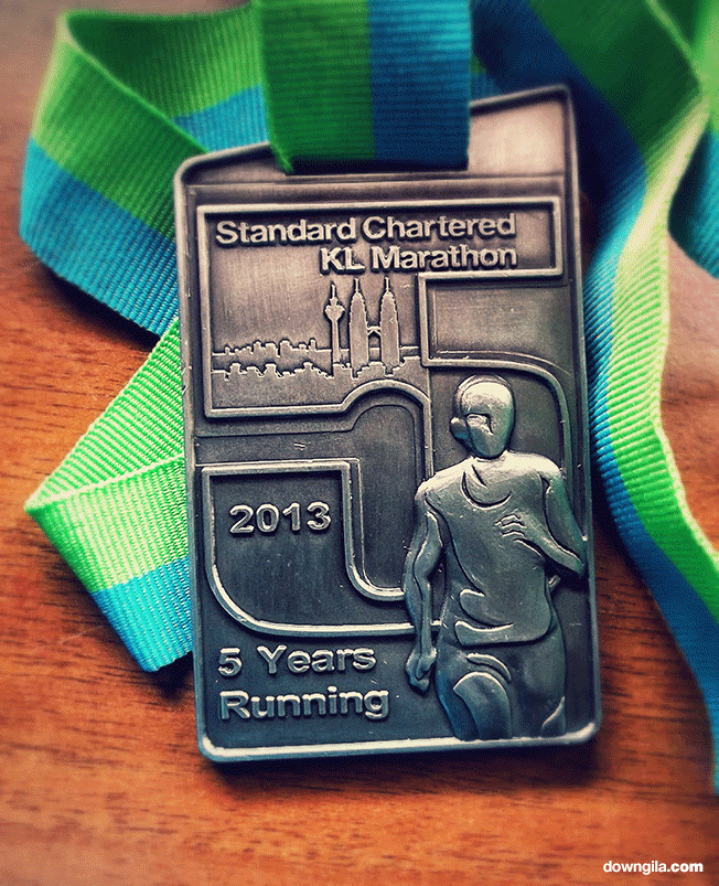 Standard Chartered KL Marathon 2013 medal finisher honda run new balance