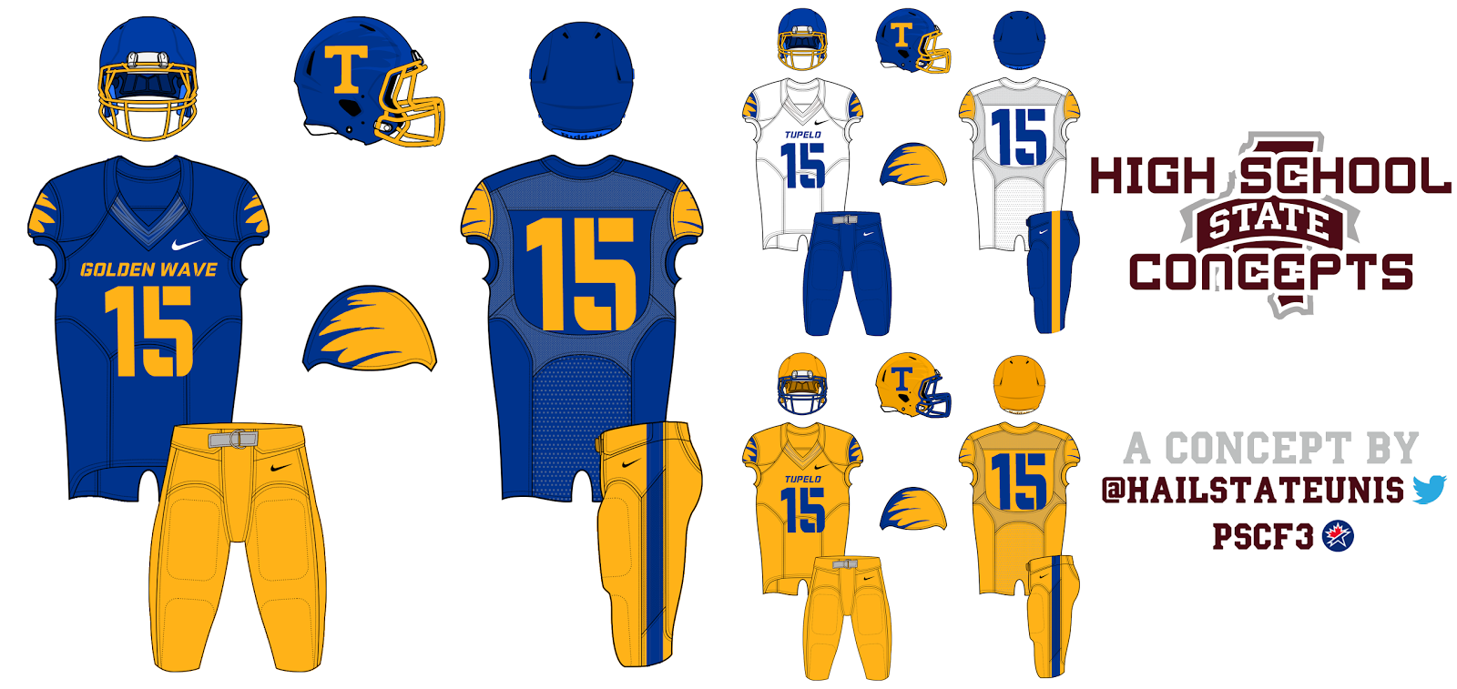 Mississippi High School Football Helmets Tupelo