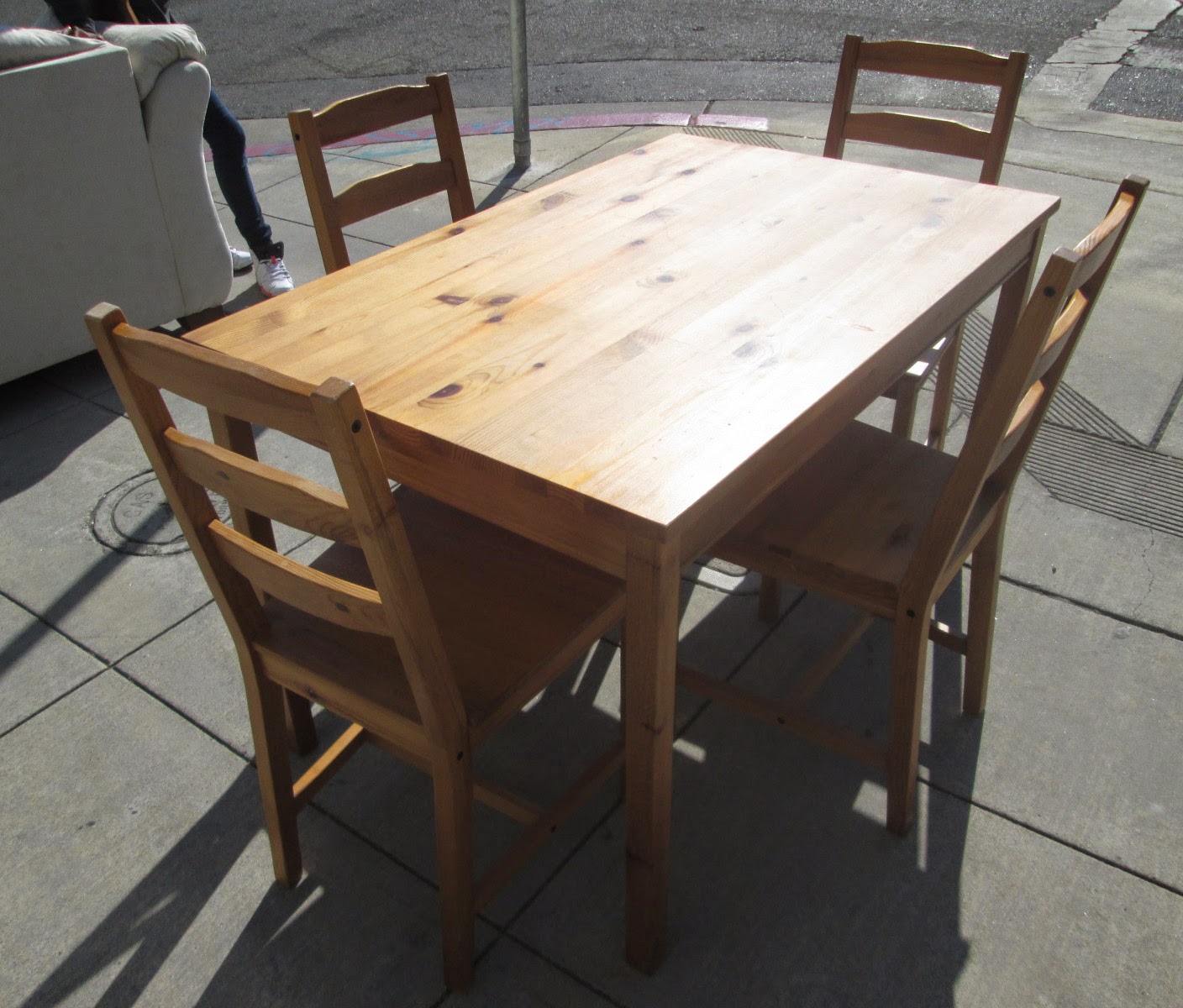 UHURU FURNITURE & COLLECTIBLES SOLD Ikea Pine Dining Set Table with 4