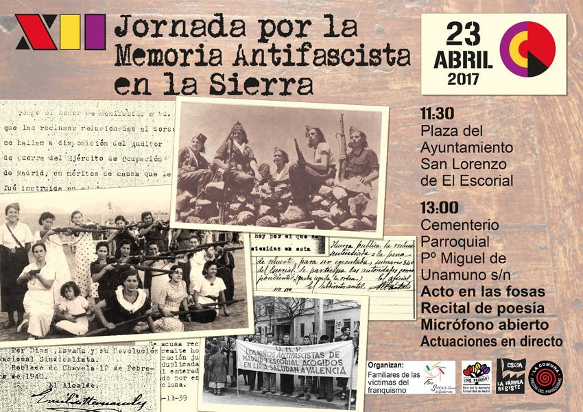 23 abril memoria Antifascista en la Sierra de Madrid