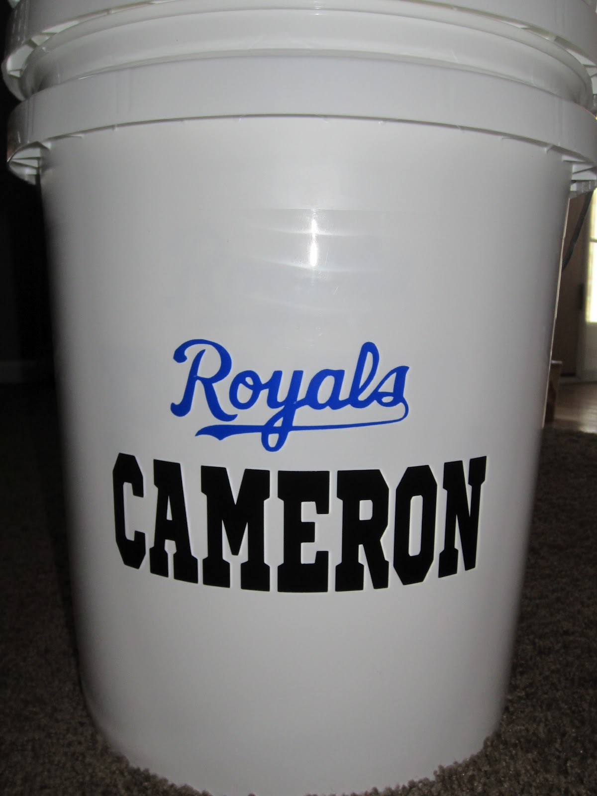 WhatACuteIdea! Custom "Dugout" Buckets for Sports Teams