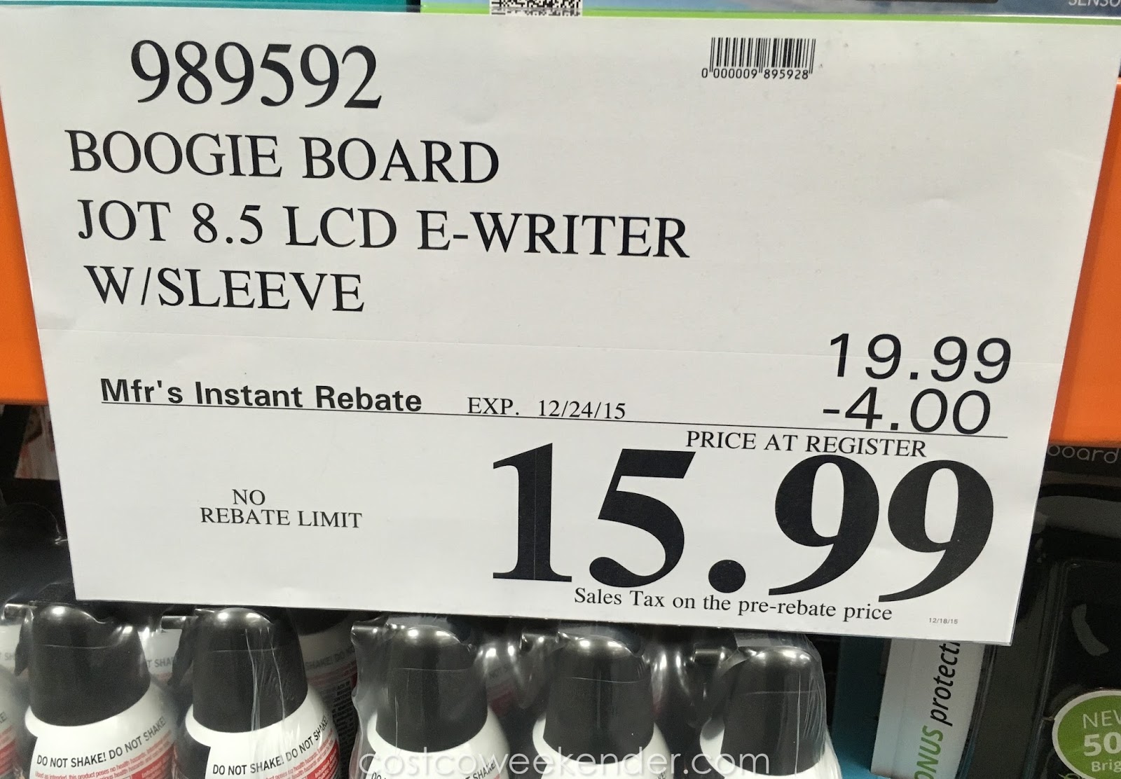 Boogie Board Jot 8.5 LCD eWriter Costco Weekender