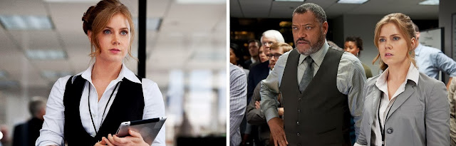 Amy Adams as Lois Lane and Laurence Fishburne as Perry White in Man of Steel (2013)