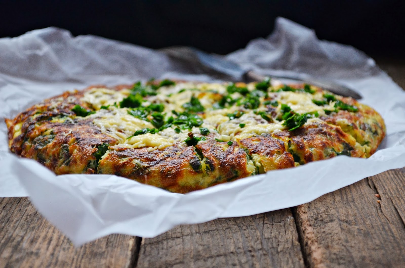 Kuchnia w zieleni Tortilla ze szpinakiem i ricottą