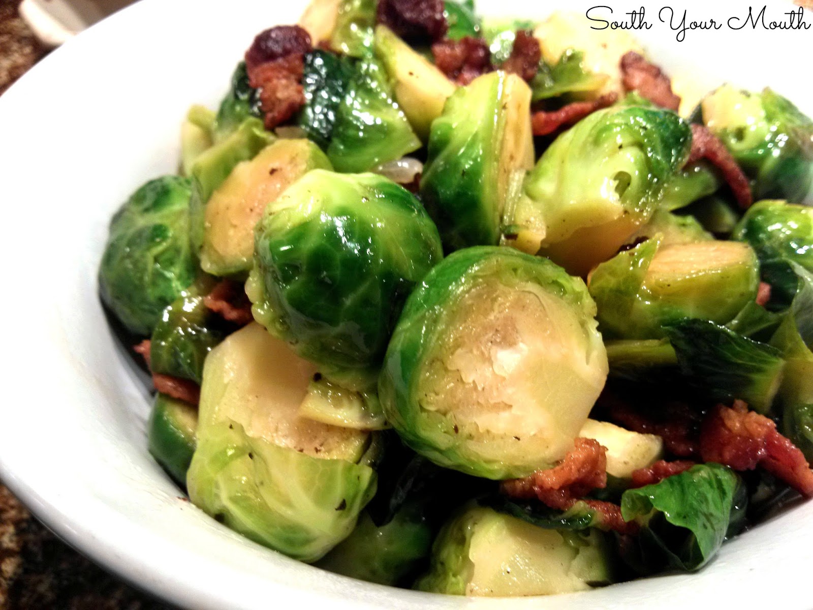 South Your Mouth Brussels Sprouts with Bacon