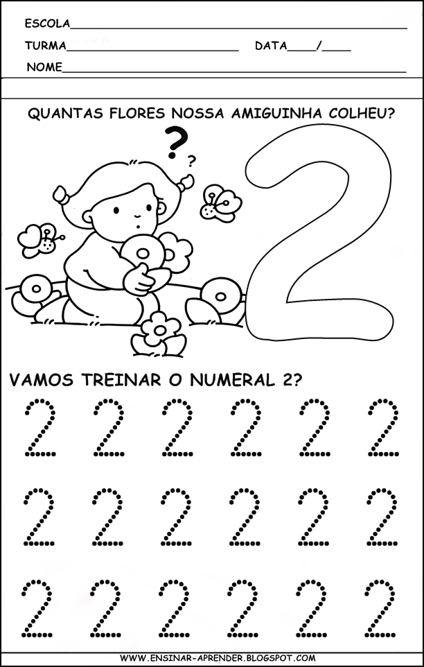 ATIVIDADES PARA TREINO DA ESCRITA DOS NUMERAIS DE 1 A 5 ATIVIDADES PARA TREINO DA ESCRITA DOS NUMERAIS DE 1 A 5