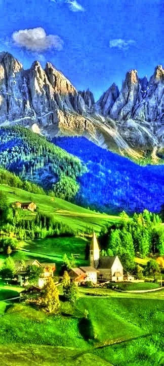 Funes valley in,Italy