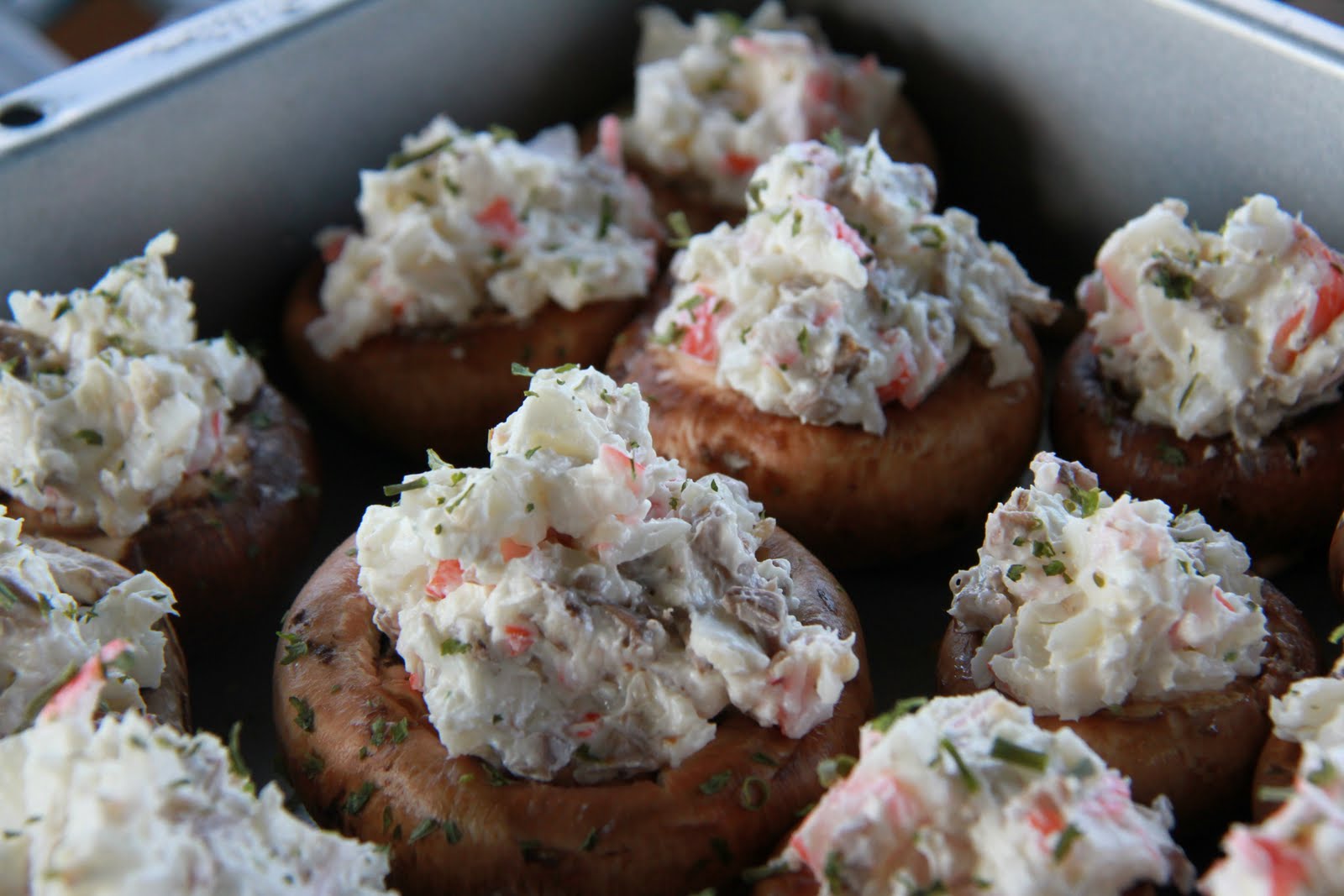 Sara B Consulting Crab & Cream Cheese Stuffed Mushrooms