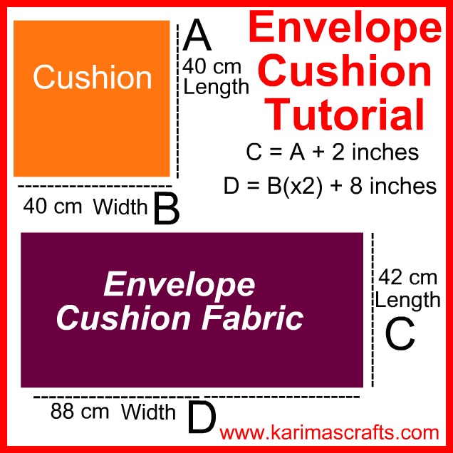 Karima's Crafts Quick Envelope Cushion Tutorial