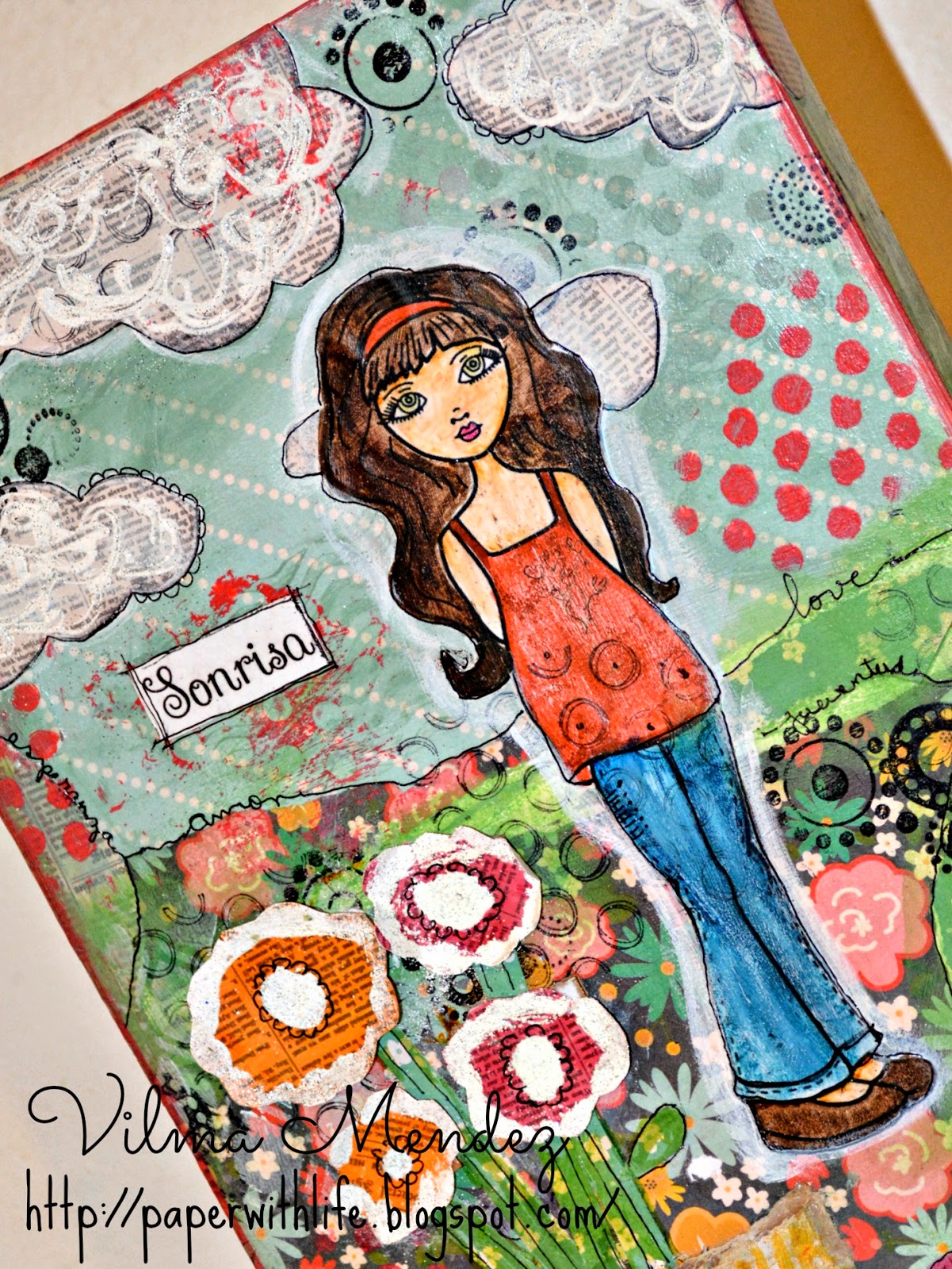 Fashionista Kari Mix Media Art