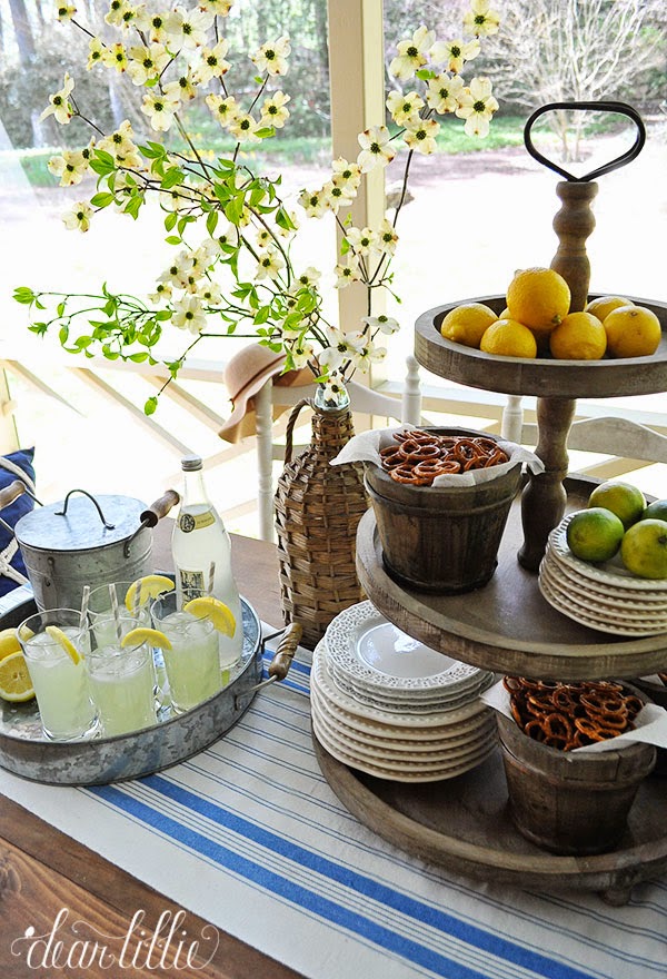 Dear Lillie Lemonade on Our Spring Porch