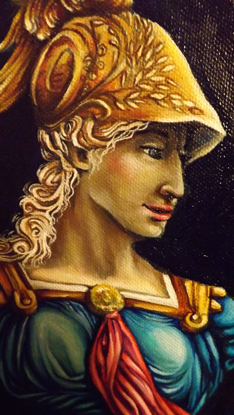Oil Painting Greek statue Brienne