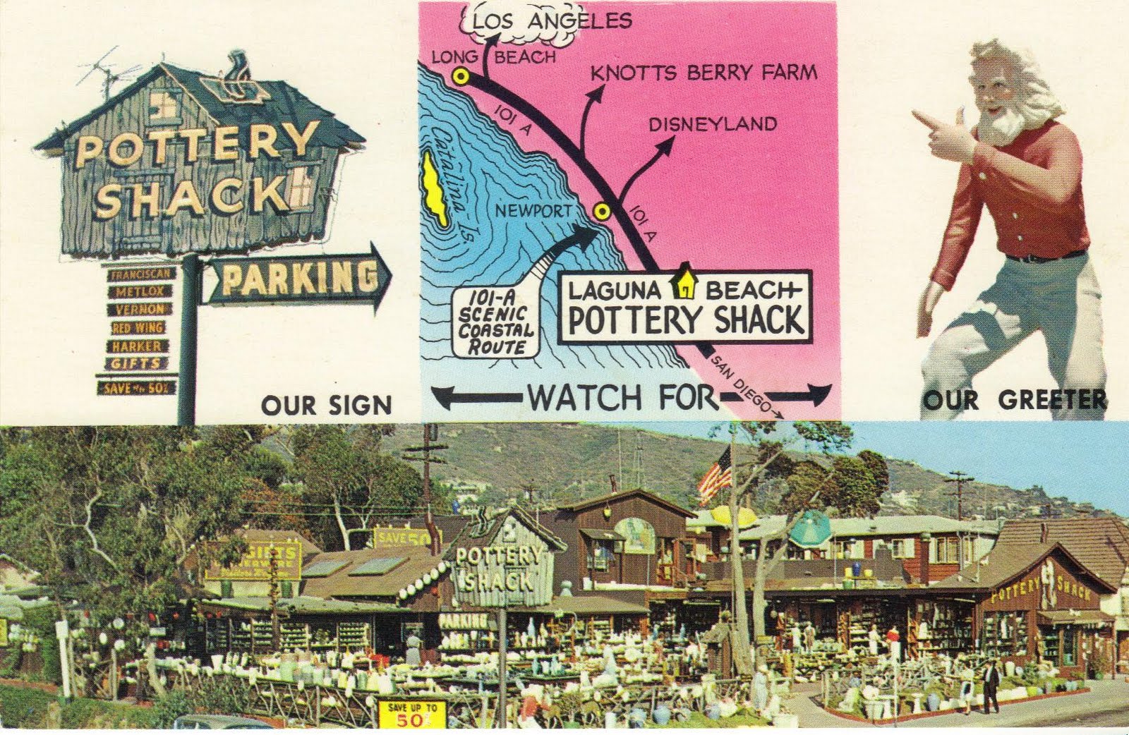 POSTCARDS FROM THE PAST LAGUNA BEACH, CALIFORNIA Pottery Shack