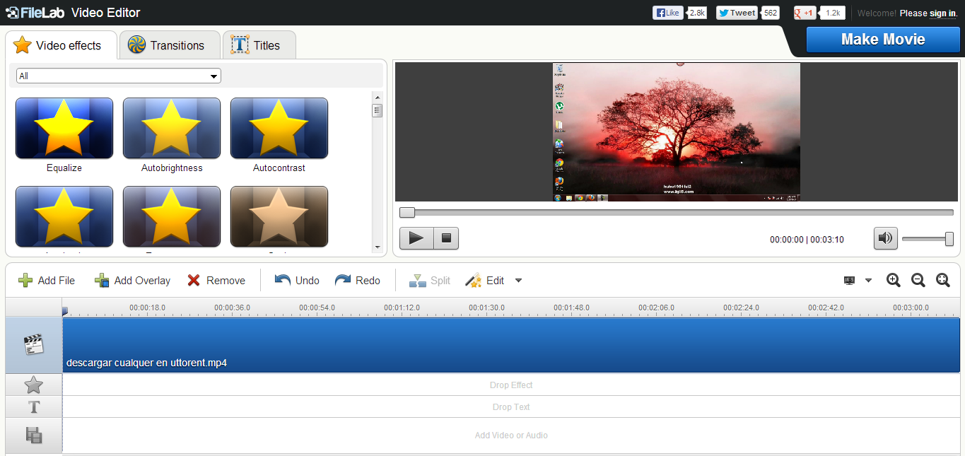 موقع filelab video editor لتعديل الفيديو اونلاين