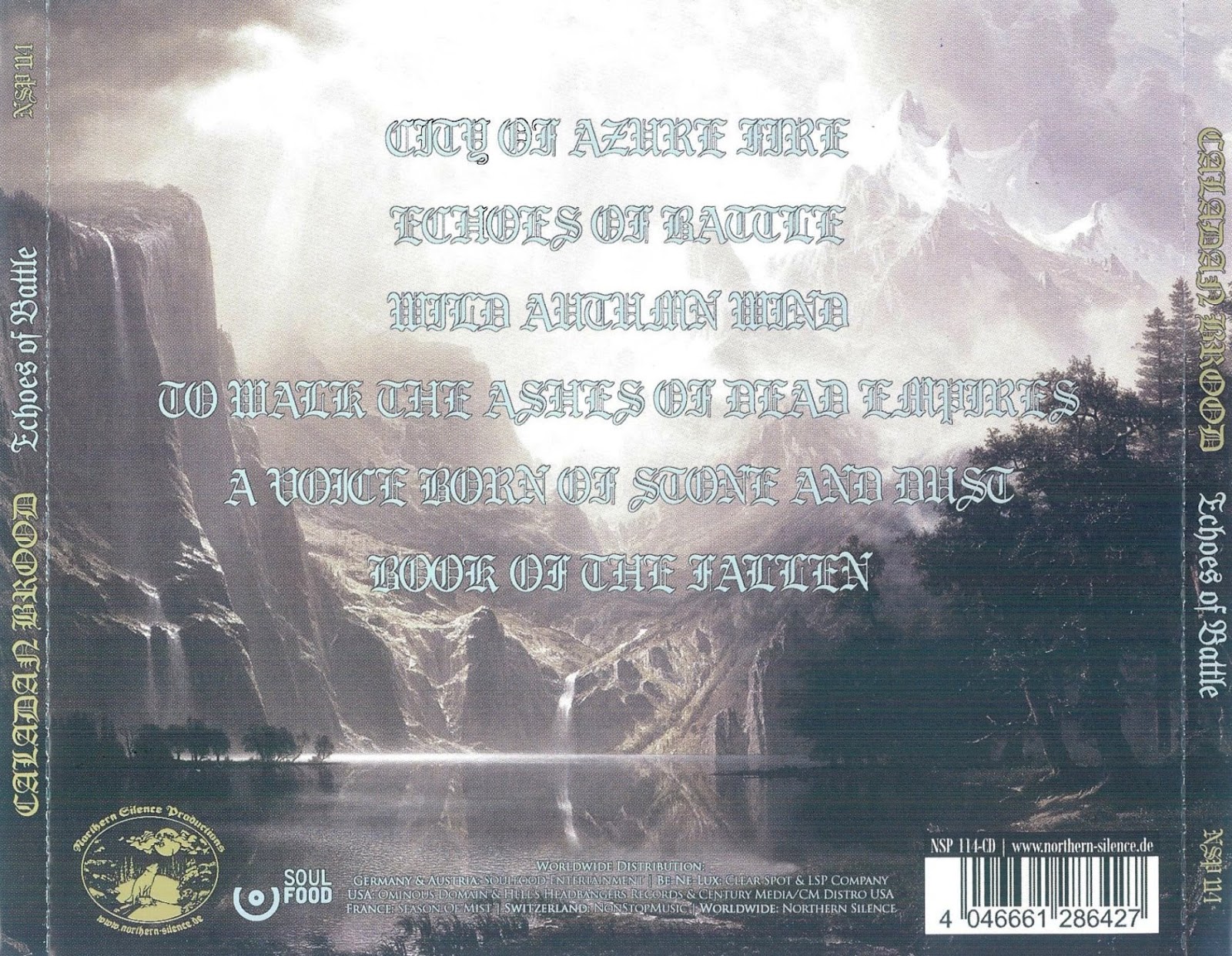 Caladan Brood Echoes Of Battle Cd Songs Of Ancient Lands Caladan Brood Echoes Of Battle 2013
