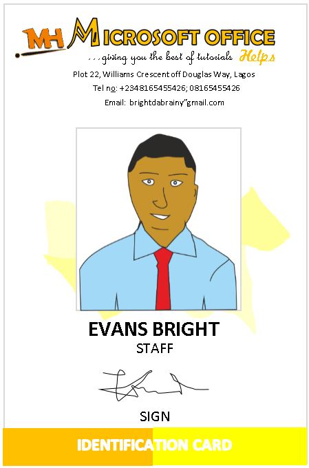 Make Id Card In Word