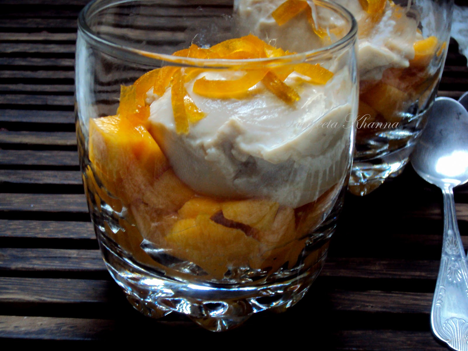 mango mishti doi or mango fruit yogurta crazy summer dessert...