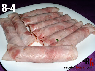 Rollitos de jamón con atún - Paso 8-4